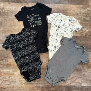 Carters “Adventure Seeker” Bundle of Baby Bodysuits Set of 4 Size 24 Months